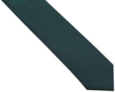 Ciemnozielony krawat męski w kratę D358