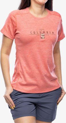 Koszulka szybkoschnąca damska Columbia Zero Rules Graphic - juicy heather/nature rules