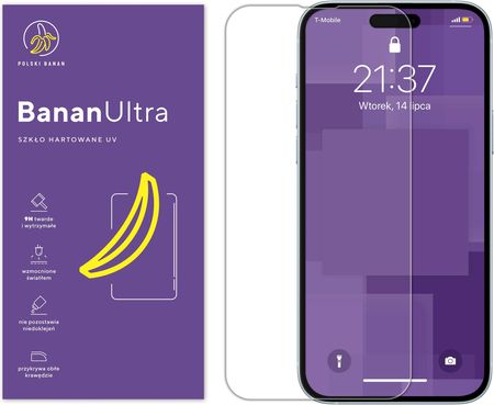 Polski Banan Szkło Hartowane Uv Bananultra Pełne Do Apple Iphone 15 Plus