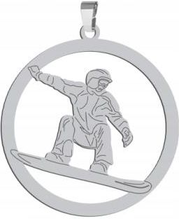 Zawieszka Srebrna Snowboarding Biżuteria Prezent GRAWER DEDYKACJA GRATIS