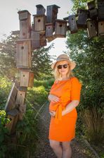 Odzież Dla Mam Sukienka Ciążowa I Do Karmienia Orange Kimonodress