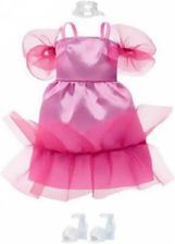 Zdjęcie Barbie Modne kreacje Kompletna stylizacja Różowa sukienka z falbanką GWD96/HJT20 - Mszczonów