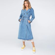 Zdjęcie Damski płaszcz dżinsowy z paskiem - Serock