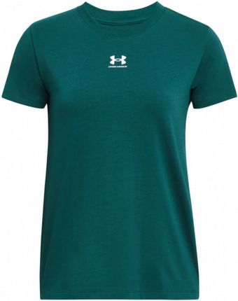 Damski t-shirt z nadrukiem Under Armour Off Campus Core SS - zielony