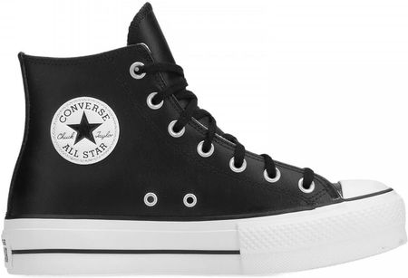 Damskie buty Converse Chuck Taylor All Star Lift Platform Leather - czarne