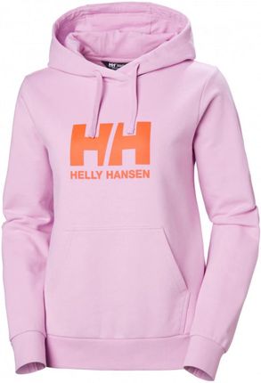 Damska bluza dresowa nierozpinana z kapturem Helly Hansen HH Logo Hoodie 2.0 - fioletowa
