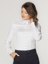 Zdjęcie Biała bluzka z kontrastami - Gniezno