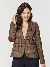 Zdjęcie Brązowa marynarka damska w kratę - Libiąż