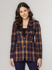 Zdjęcie Granatowa marynarka damska w kratkę - Bierutów