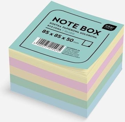 Interdruk Notes, Kostka Biurowa Interdruk, 85Mm X 85Mm X 50 Mm, 500 Kartek, Kolor