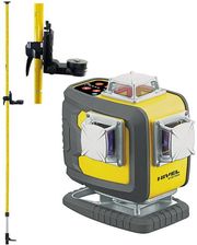 Laser Krzyżowy z wiązką czerwoną Nivel System CL4D-R + tyczka LP-36