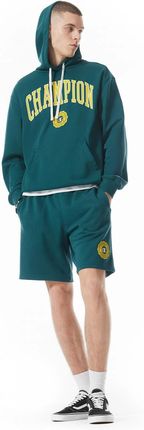 Męska bluza dresowa nierozpinana z kapturem Champion Legacy Hooded Sweatshirt - zielona