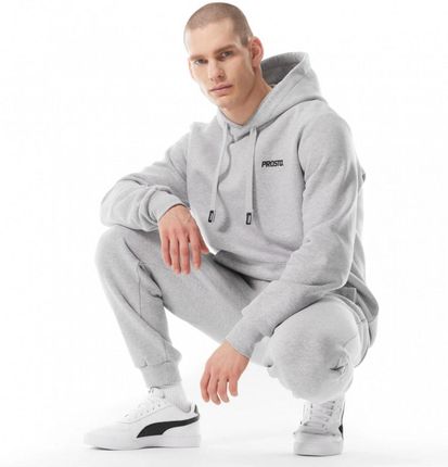 Męska bluza dresowa nierozpinana z kapturem Prosto Hoodie Blitzy - szara