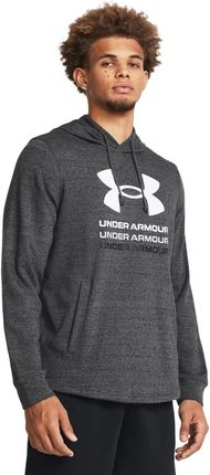 Męska bluza dresowa nierozpinana z kapturem Under Armour UA Rival Terry Graphic Hood - szara