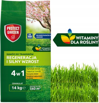 Protect Garden Nawóz Do Trawy Trawnika Trawników Wiosenny Na Wiosnę Regeneracja Yara 14kg