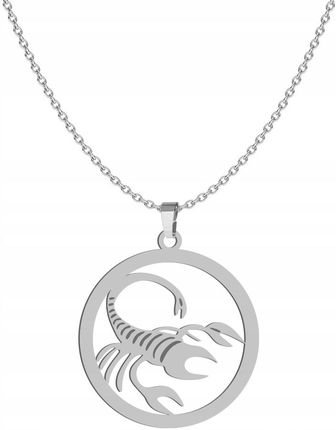 Naszyjnik ze Znakiem Zodiaku Skorpion ze srebra 925 GRAWER DEDYKACJA GRATIS