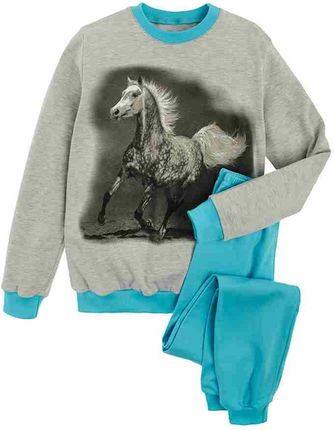 Dziewczęca piżama, szaro-niebieska, koń, Tup Tup