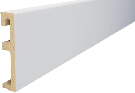 Listwa przypodłogowa hybrydowe pcv Alpha 80mm 2,4m Biały Mat, AP8100