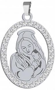 Medalik Srebrny Matka Boska Srebro 925 Komunia Chrzest Bierzmowanie Prezent GRAWER GRATIS ŻYCZENIA