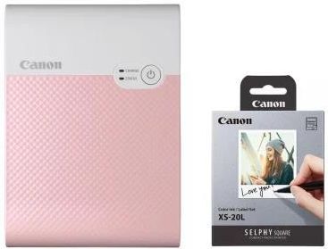 Canon Selphy Square QX10 różowy + papier XS-20L (4109C003+4119C002)