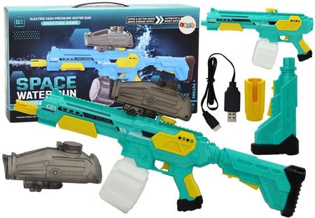 Lean Toys Karabin Pistolet Na Wodę Zielony Automat M416 Akumulatorowy