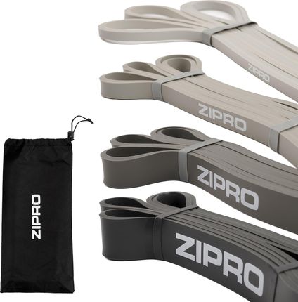 Zipro Powerband Różne Poziomy Oporu W Zestawie Szary 4Szt