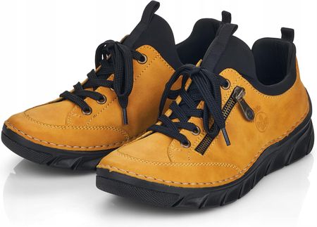 Rieker Sneakersy, buty, półbuty żółte 55073