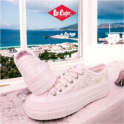 Le17septenbre トップス Koronkowe Trampki Damskie Lee Cooper LCW-23-44-1620 Beżowe