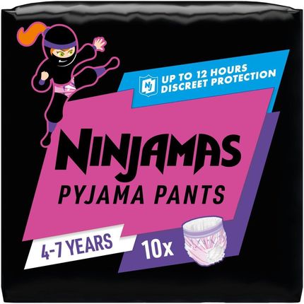 Procter&Gamble Pampers Ninjamas Dziewczynka Pieluchomajtki 4-7 Lat 10szt.