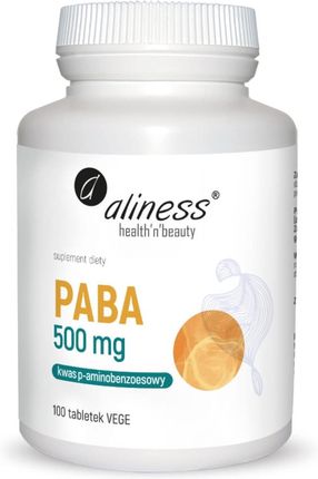 Aliness Paba (Kwas P-Aminobenzoesowy) 500 Mg 100 tabl