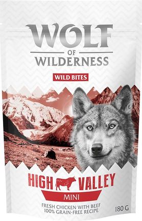 Wolf Of Wilderness Snack Wild Bites Mini High Valley Wołowina I Kurczak Małe Kosteczki 180g