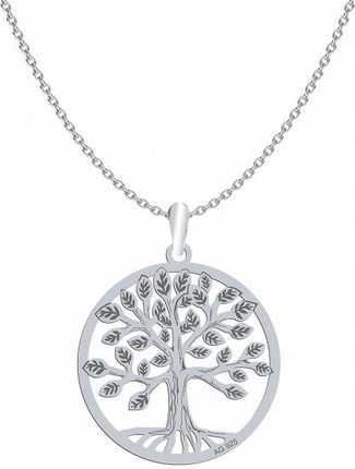Naszyjnik Srebrny Drzewko Szczęścia Łańcuszek Dedykacja Prezent Biżuteria