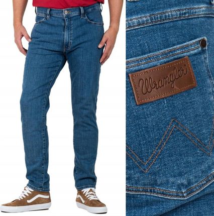 Wrangler Larston Slim Tapered Sabotage Blue DżINS W34 L32