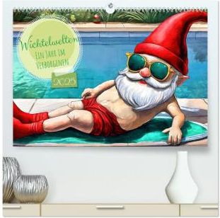 Wichtelwelten - Ein Jahr im Verborgenen (hochwertiger Premium Wandkalender 2025 DIN A2 quer), Kunstdruck in Hochglanz