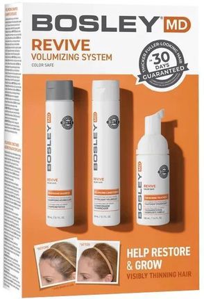BOSLEYMD Revive Color Safe Starter Pack Zestaw stymulujący porost włosów z ochroną koloru: szampon, 150ml + odżywka, 150ml + pianka, 100ml