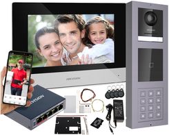 TOP ZESTAW od HIKVISION wideodomofon IP Modułowy NATYNK Stacja Bramowa z KAMERĄ 2Mpx Podświetlanym SZYFRATOREM I CZYTNIKIEM KART ŻBLIŻENIOWYCH System