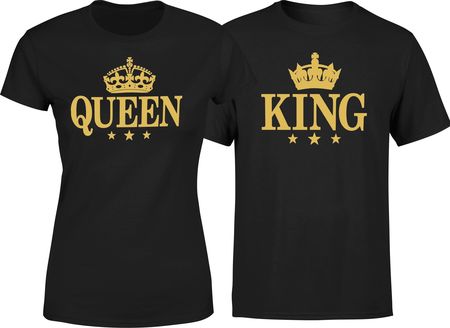 Na Walentynki Koszulki Dla Par King Queen Koszulka Damska Bluzka
