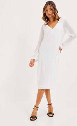 Glamorous Białą Zdobiona MIDI Sukienka Cekiny Ext NG5__M