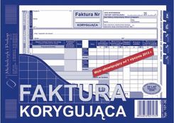 Zdjęcie Faktura VAT korygująca oryginał + kopia A5 - Koziegłowy