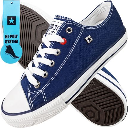 Trampki Damskie Big Star z wkładką Hi-poly tenisówki granatowe NN274653 41