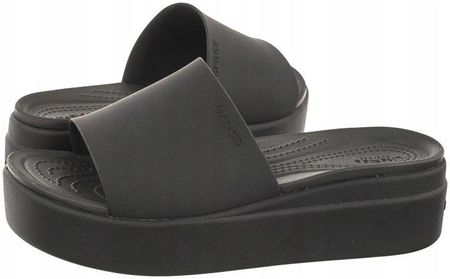 Buty Klapki na Platformie Damskie Crocs Brooklyn Czarne