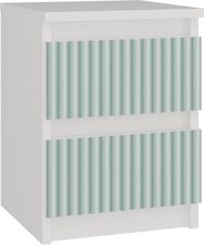 Zdjęcie Szafka Nocna Młodzieżowa z Szufladami Biała Miętowe Akcenty - Wrocław