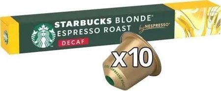 Starbucks Kapsułki Do Kawy Nespresso Bezkofeinowe Blond Espresso Palone 10szt.