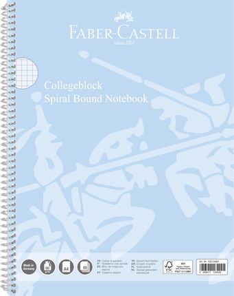 Kołonotatnik A4 Faber-Castell 80 K. W Kratkę Błekitny