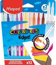 Zdjęcie Maped Flamastry Colorpeps Oops Wymazywalne 12Szt. - Świecie