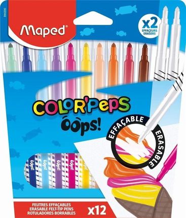 Flamastry Colorpeps Oops Wymazywalne 12Szt. Maped