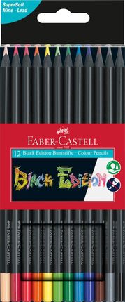 Faber-Castell Black Edition Kredki Trójkątne 12 Kolorów