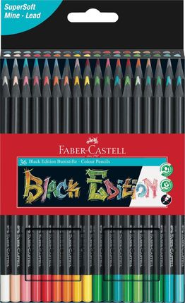 Faber-Castell Black Edition Kredki Trójkątne 36 Kolorów