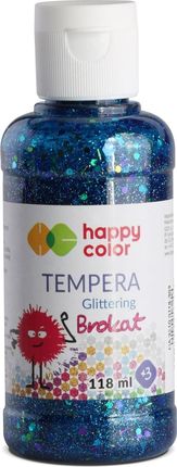 Happy Color Farba Tempera Brokatowa 118Ml Niebieska