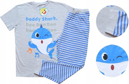 Piżama Męska Baby Shark Rekin Daddy Bawełniana Dla Chłopaka Bawełna